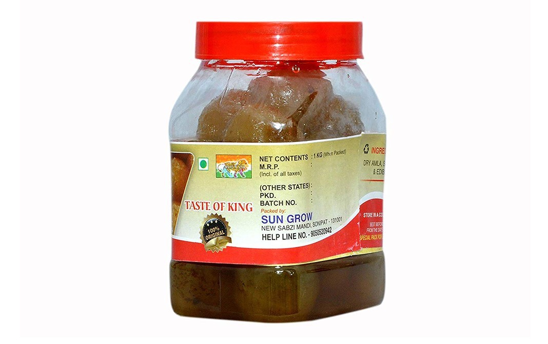Sun Grow Amla Murabba    Plastic Jar  1 kilogram